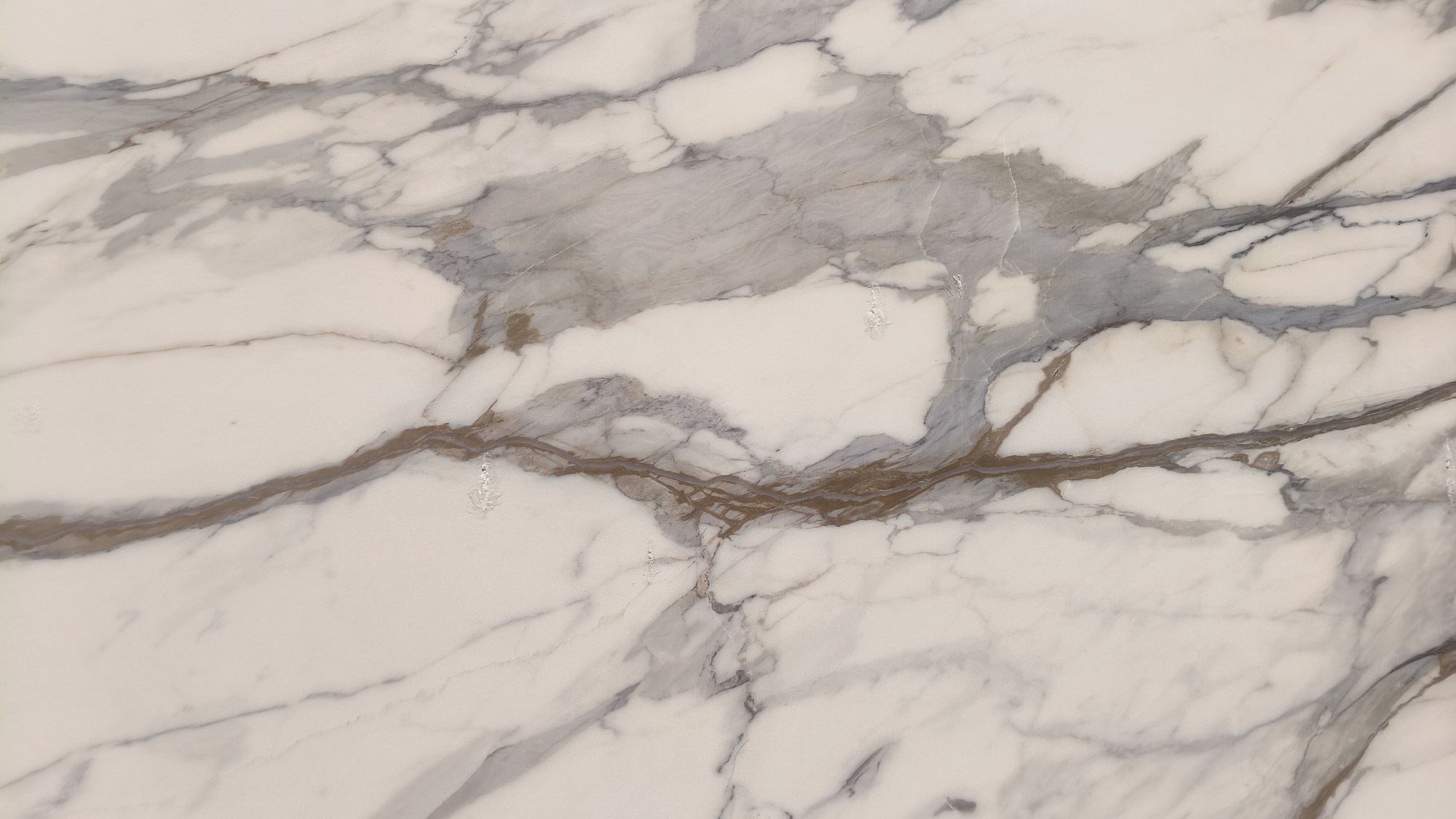 Marble like printed quartz slab