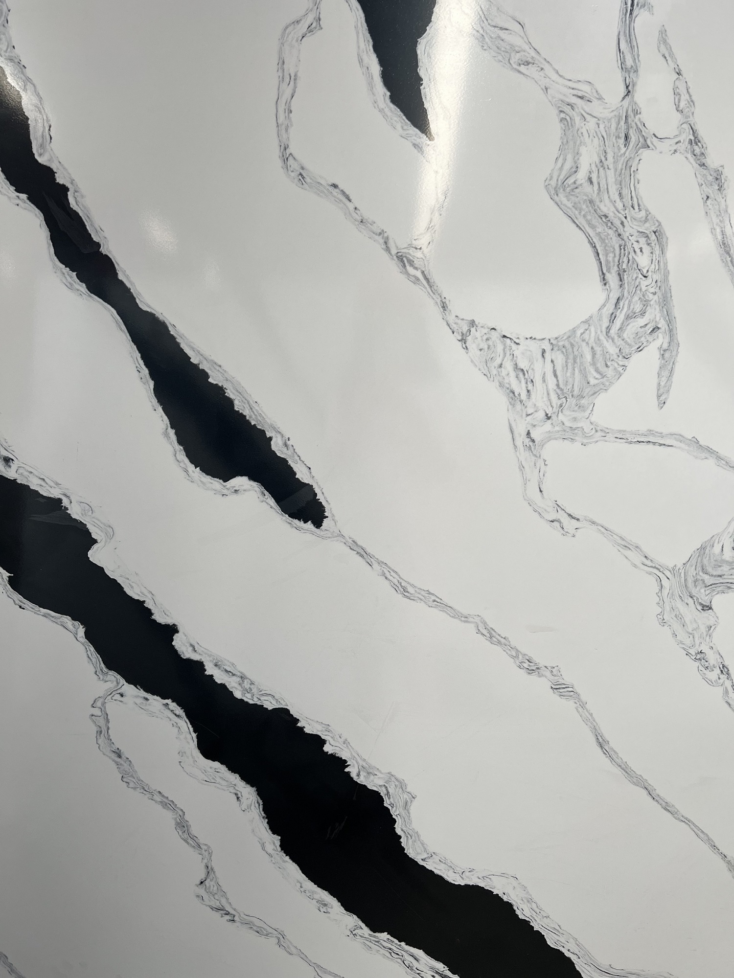 Panda white quartz stone slab