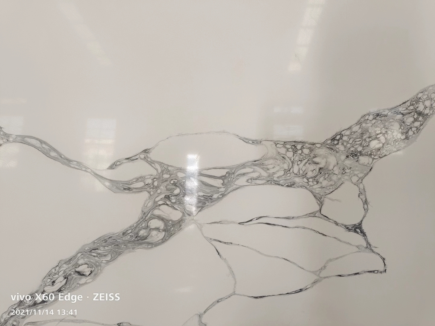 Statuario white quartz slab